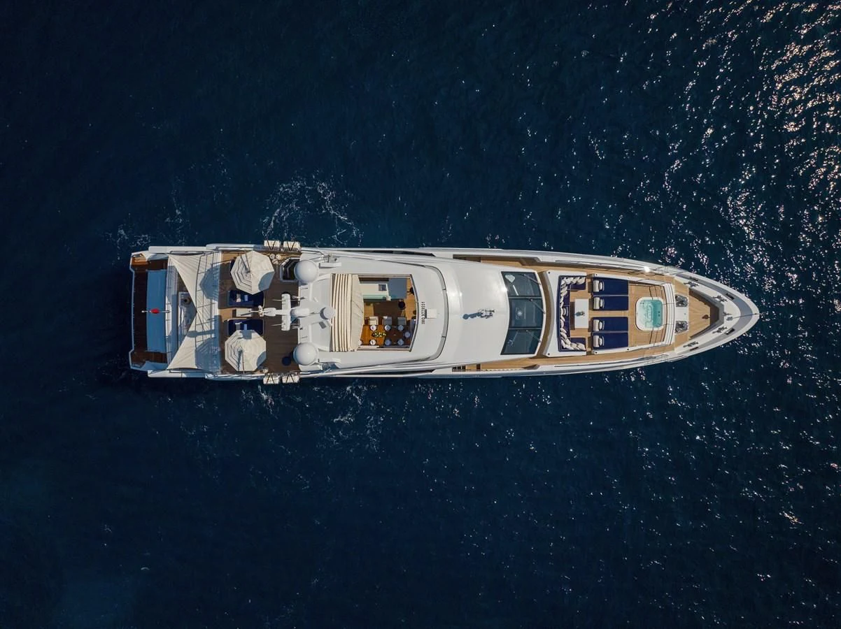 a space ship in space aboard NEW WAVES Yacht for Sale