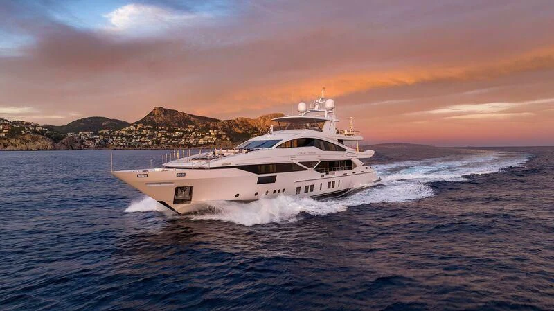a boat on the water aboard NEW WAVES Yacht for Sale