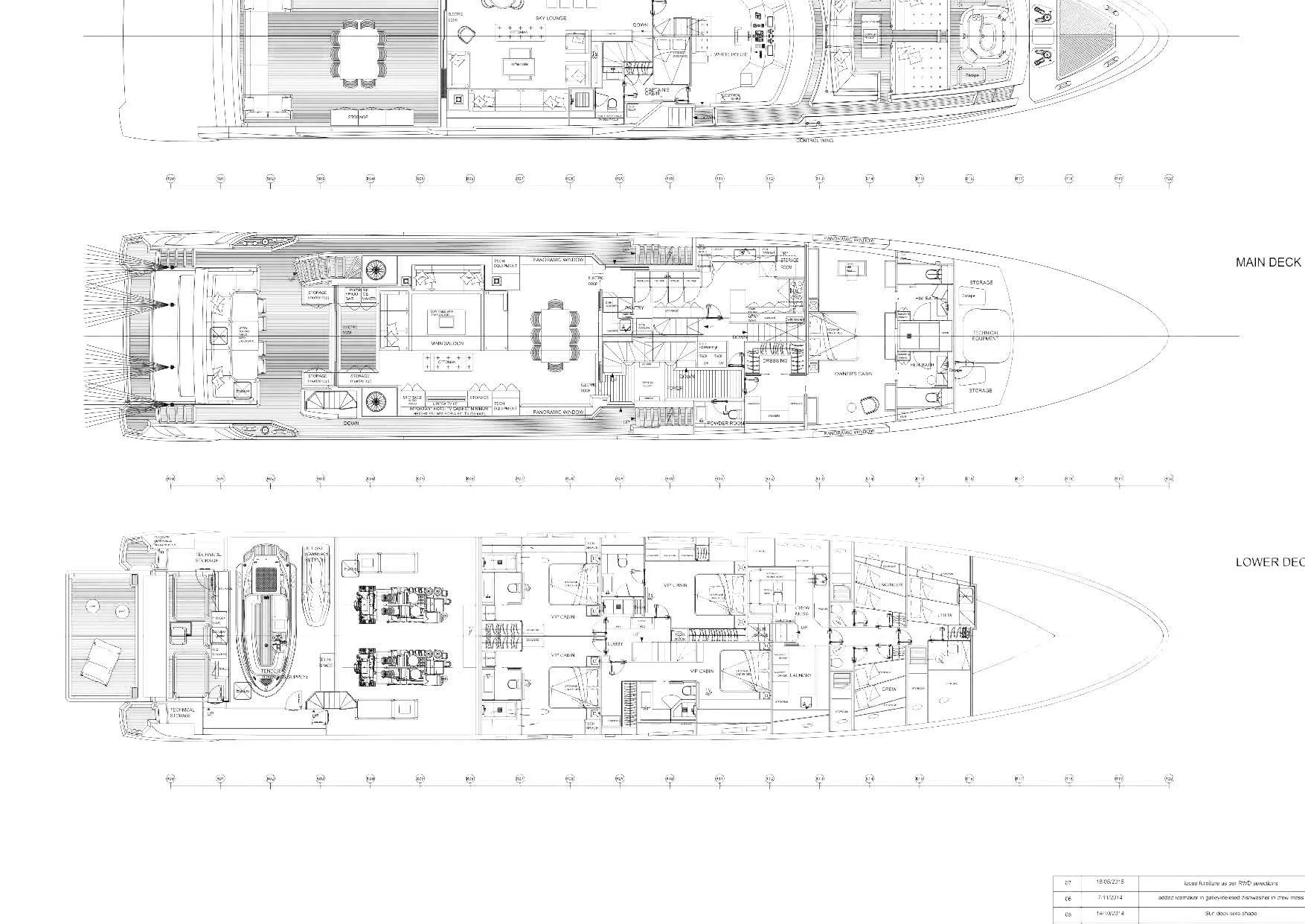 diagram, engineering drawing aboard NEW WAVES Yacht for Sale