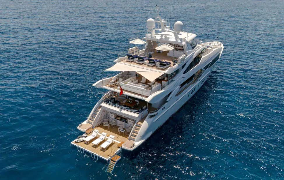 a ship in the water aboard NEW WAVES Yacht for Sale
