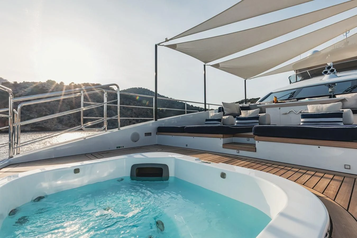 a boat in the water aboard NEW WAVES Yacht for Sale