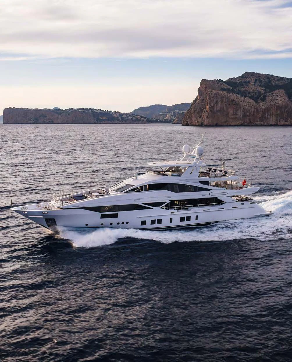 a boat on the water aboard NEW WAVES Yacht for Sale