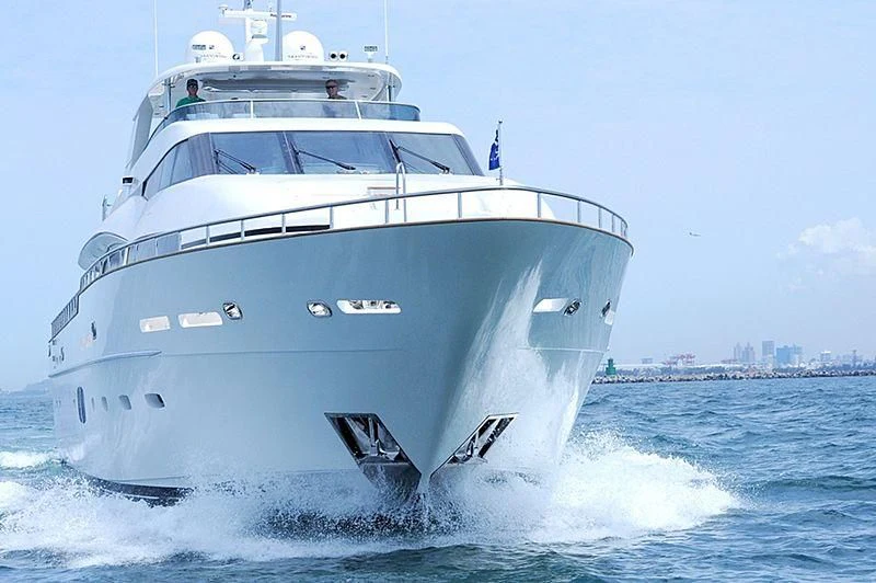 a large white boat aboard BW Yacht for Sale