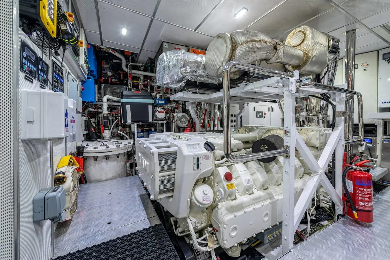 a room with machinery aboard ALKHADRA Yacht for Charter