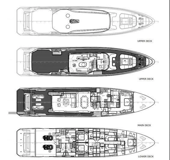 diagram, engineering drawing aboard ALKHADRA Yacht for Charter