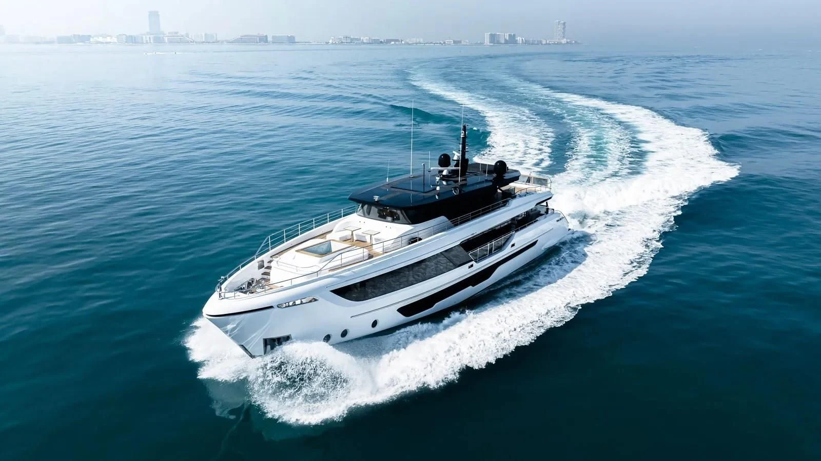 a ship in the water aboard ALKHADRA Yacht for Charter
