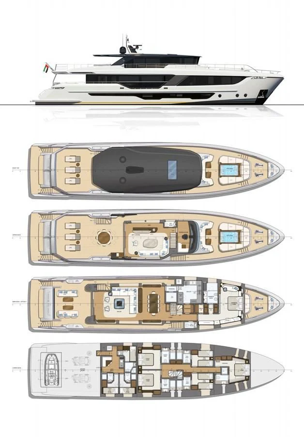 diagram aboard ALKHADRA Yacht for Charter