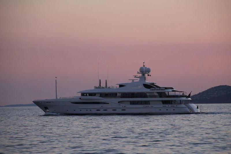 a boat in the water aboard SEA RHAPSODY Yacht for Sale