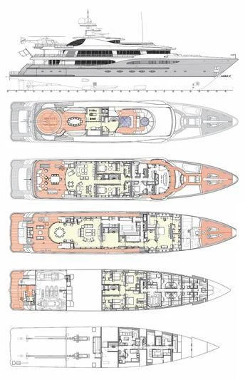 diagram aboard SEA RHAPSODY Yacht for Sale