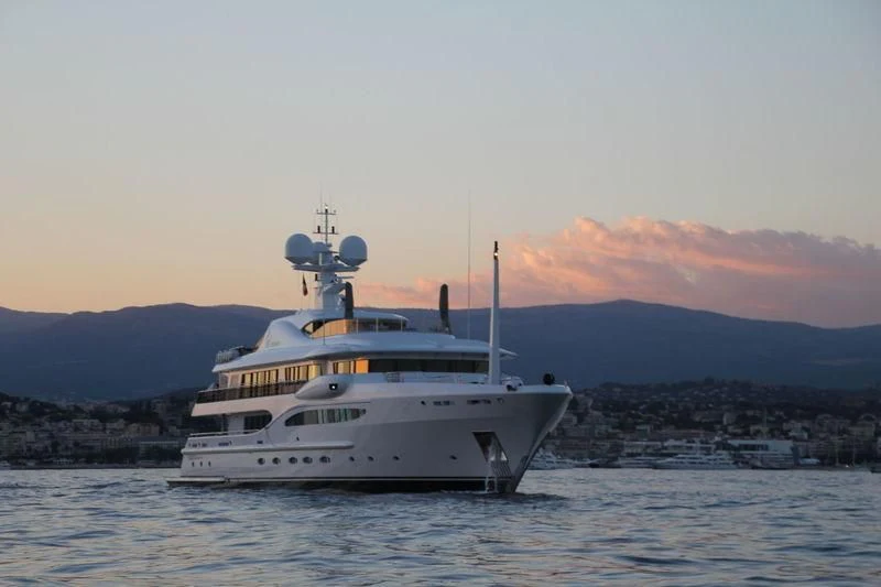 a boat in the water aboard SEA RHAPSODY Yacht for Sale