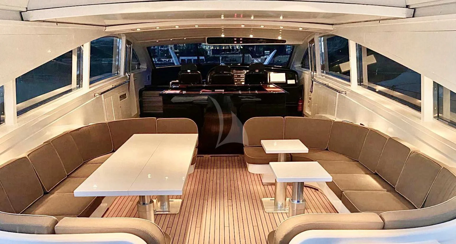 inside of a vehicle aboard NOTORIOUS Yacht for Sale