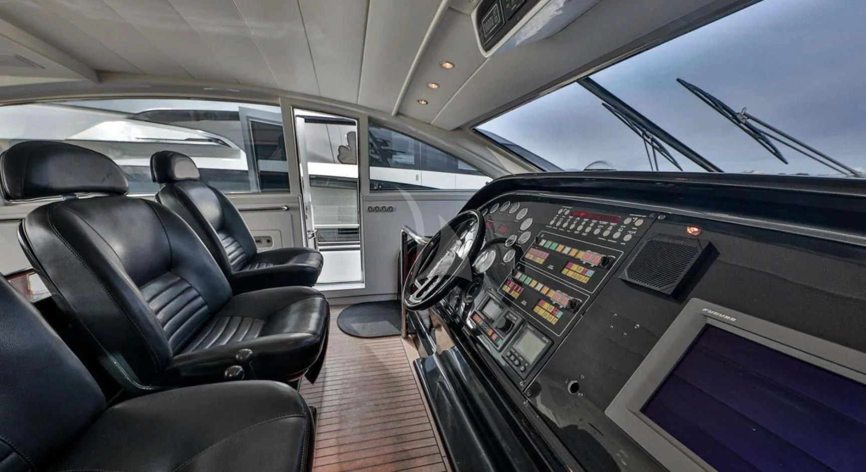 inside of a car aboard NOTORIOUS Yacht for Sale