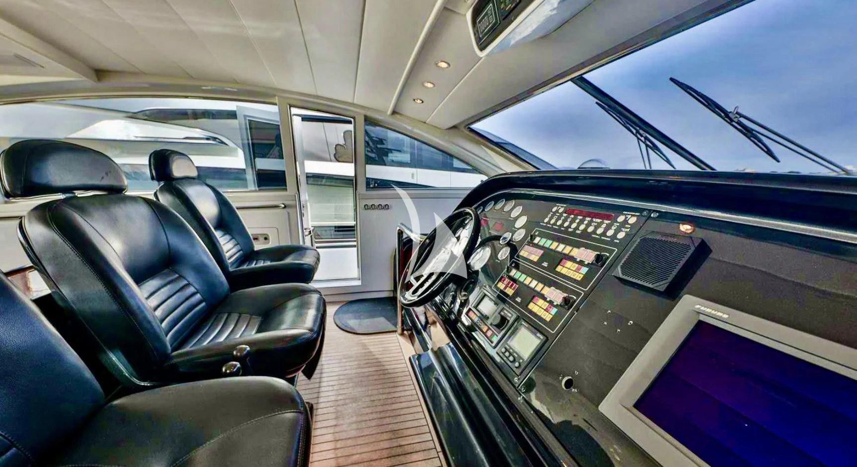 inside of a vehicle aboard NOTORIOUS Yacht for Sale