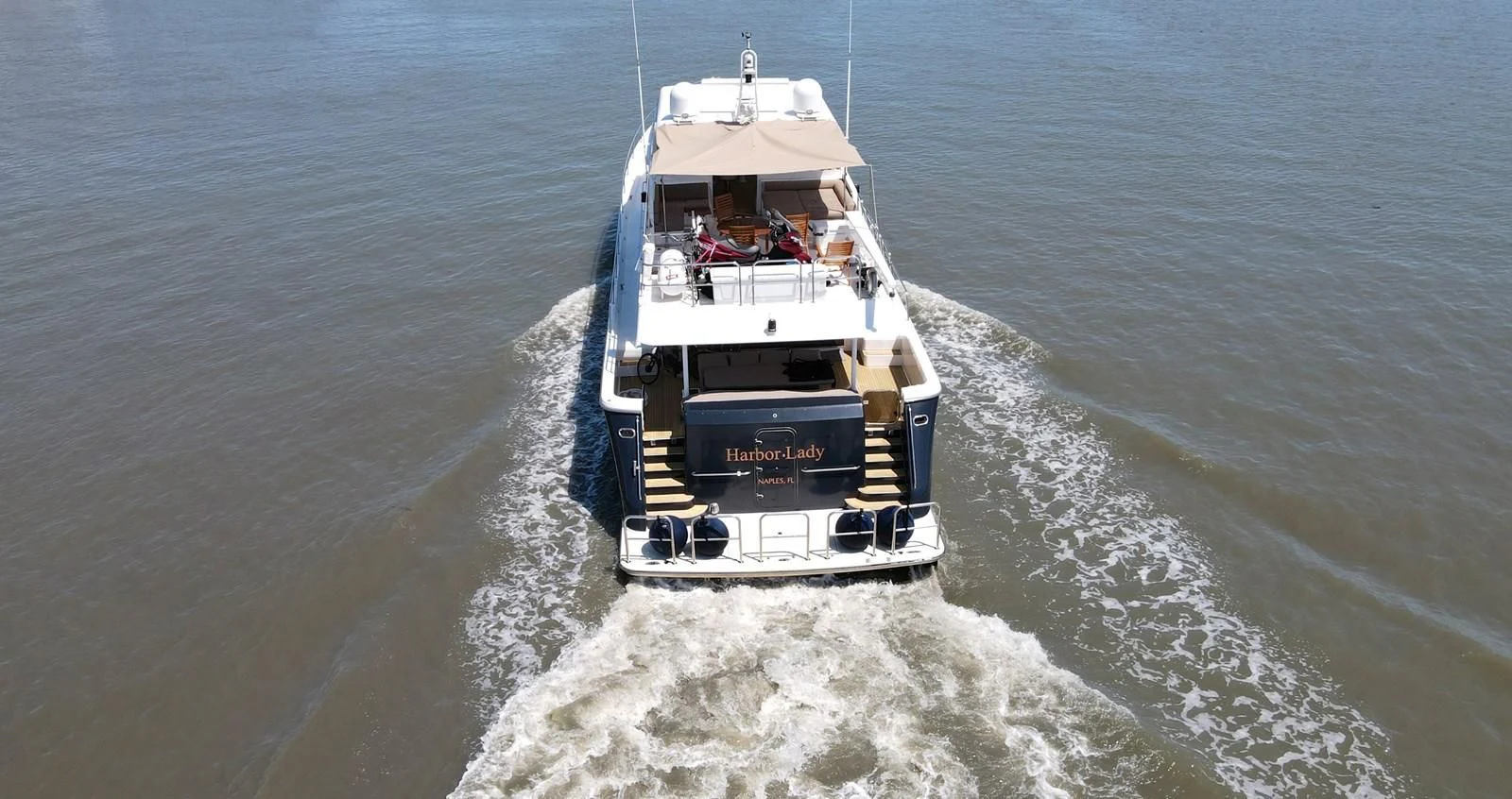 a boat on the water aboard HARBOR LADY Yacht for Sale