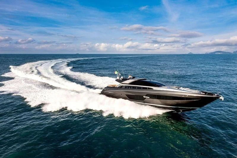 a boat on the water aboard PUROSANGUE Yacht for Sale