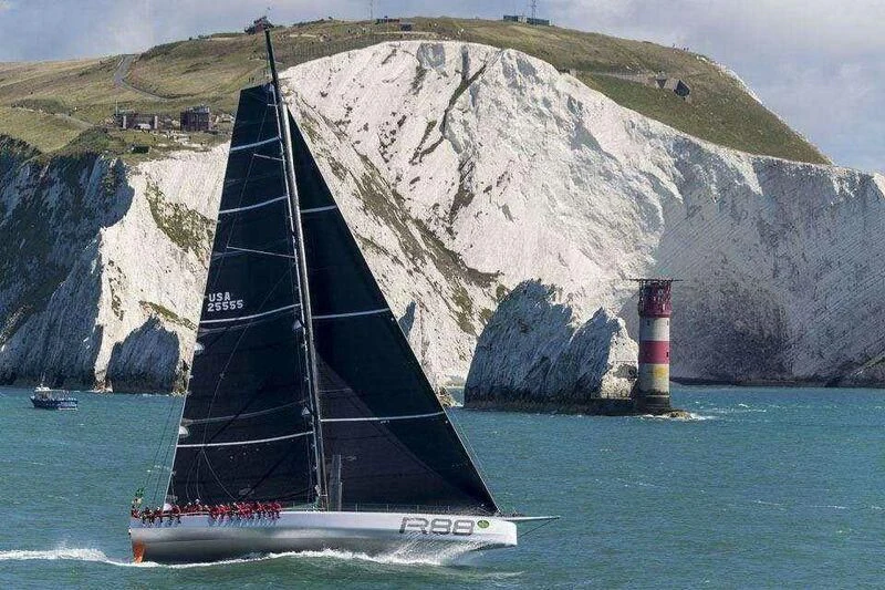 a boat sailing in the sea aboard LUCKY Yacht for Sale