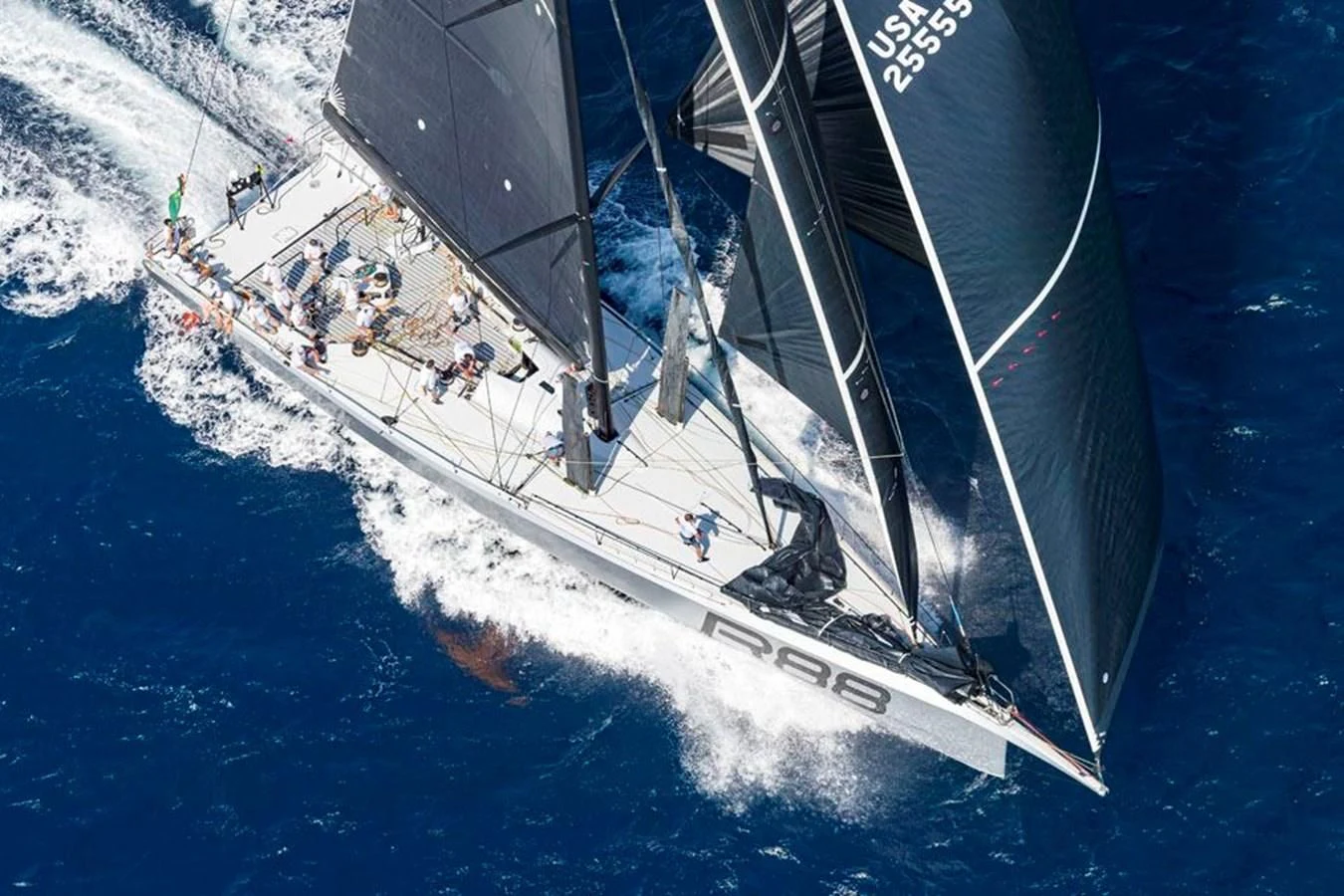 a group of people on a sailboat aboard LUCKY Yacht for Sale