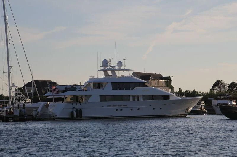 a boat in the water aboard VIZIATA Yacht for Sale