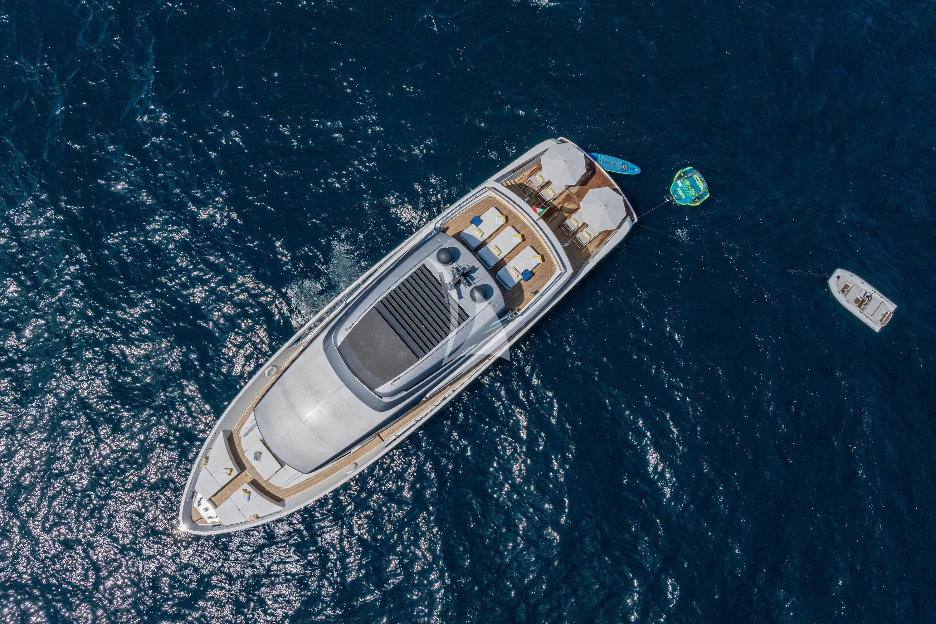 a satellite in outer space aboard DANIDA Yacht for Charter