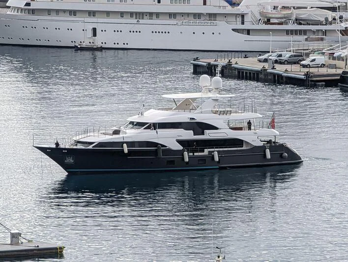 a boat in the water aboard ITHAKA Yacht for Sale
