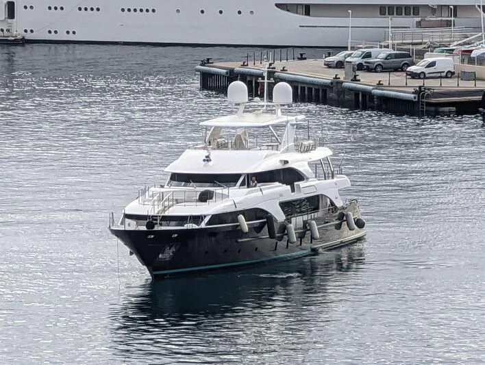 a boat in the water aboard ITHAKA Yacht for Sale