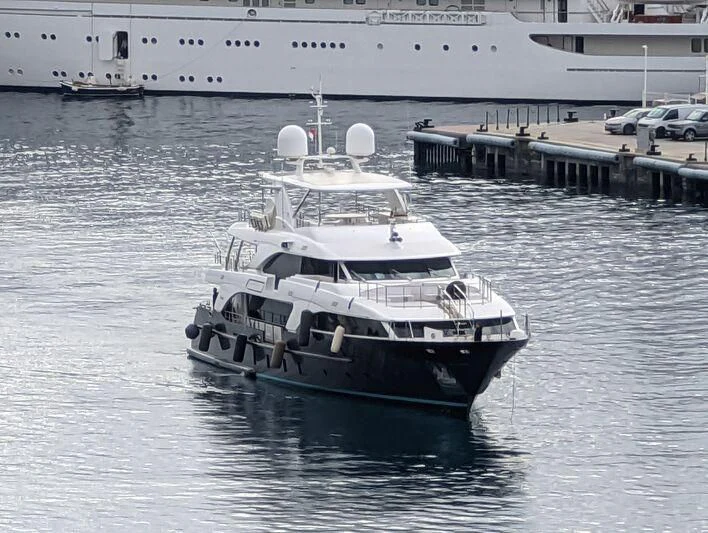 a boat in the water aboard ITHAKA Yacht for Sale