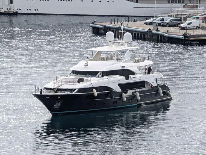 a boat in the water aboard ITHAKA Yacht for Sale