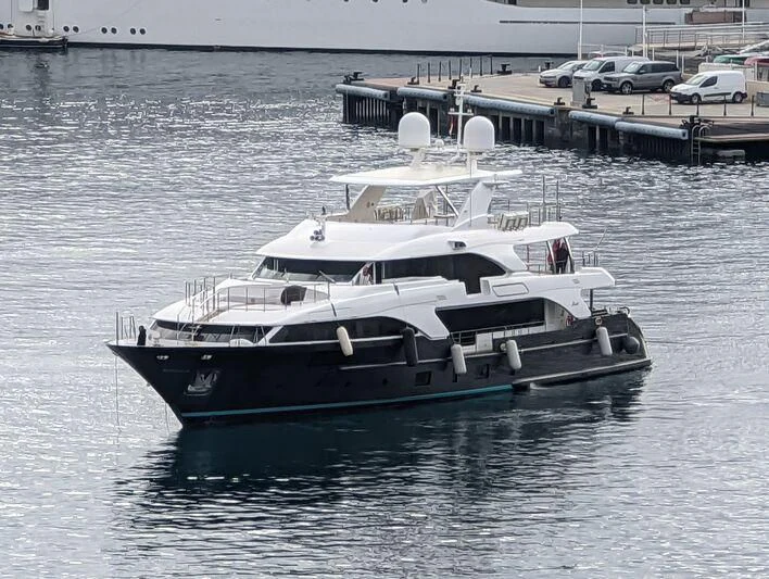 a boat in the water aboard ITHAKA Yacht for Sale