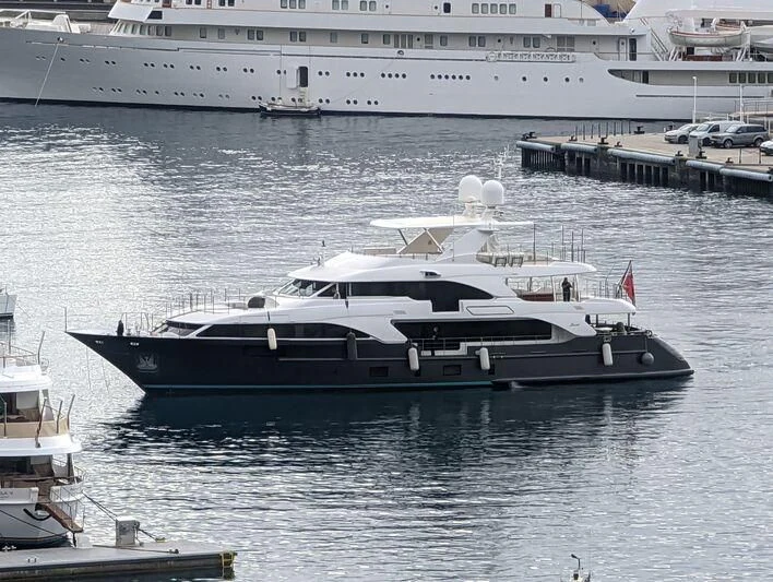 a boat in the water aboard ITHAKA Yacht for Sale