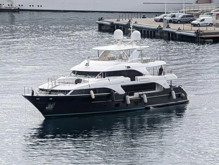 a boat in the water aboard ITHAKA Yacht for Sale