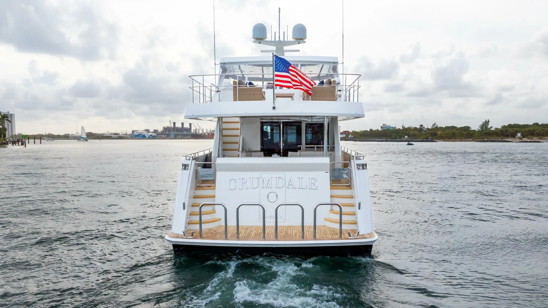 a boat on the water aboard CRUMDALE Yacht for Sale
