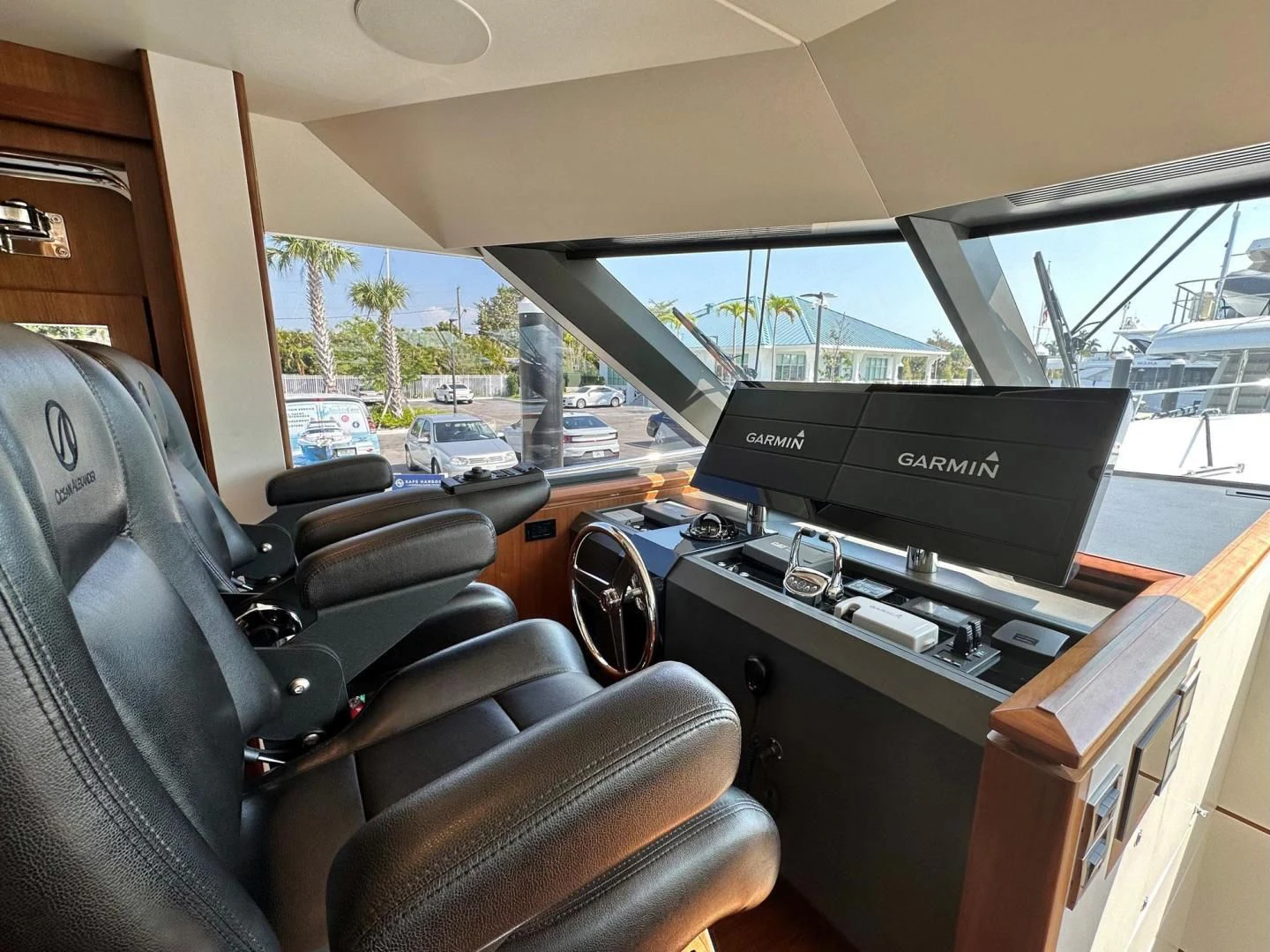 inside of a car aboard CRUMDALE Yacht for Sale