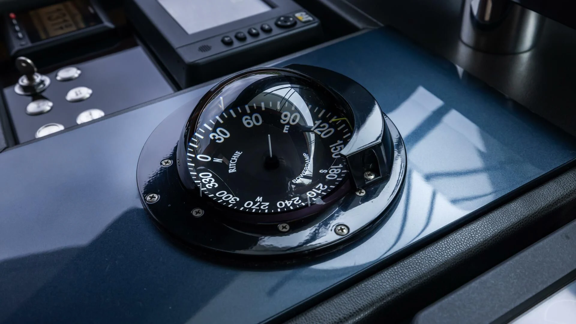 a close-up of a watch aboard CRUMDALE Yacht for Sale
