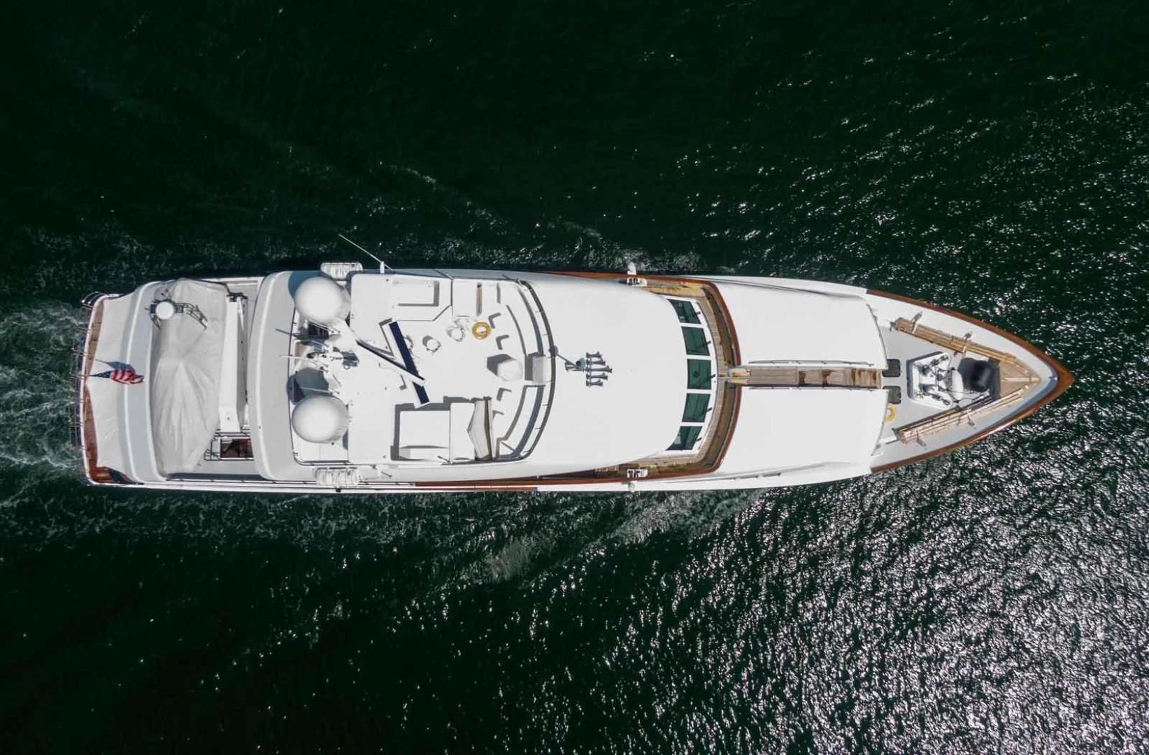 a space ship in space aboard LEGACY Yacht for Sale