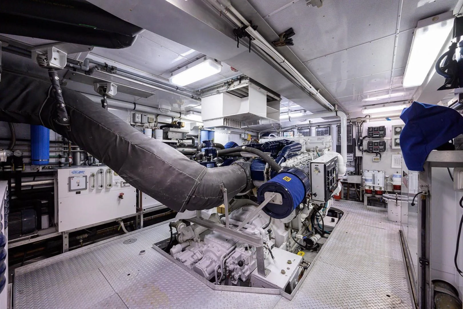 a machine in a factory aboard LEGACY Yacht for Sale