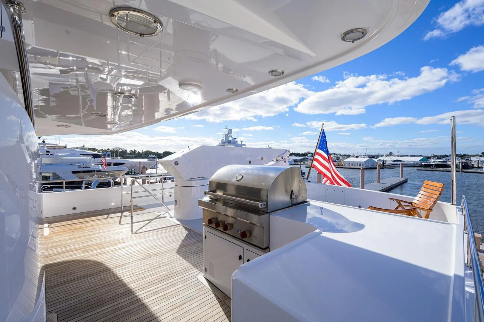 a boat on the water aboard LEGACY Yacht for Sale