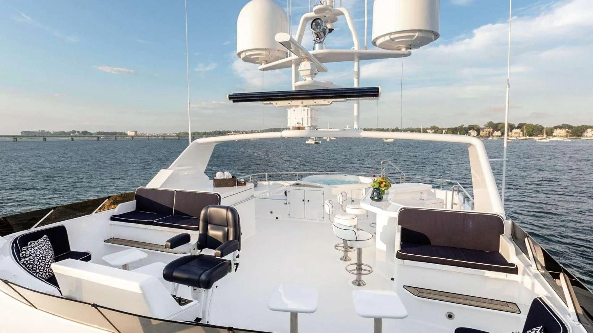 a boat on the water aboard LEGACY Yacht for Sale