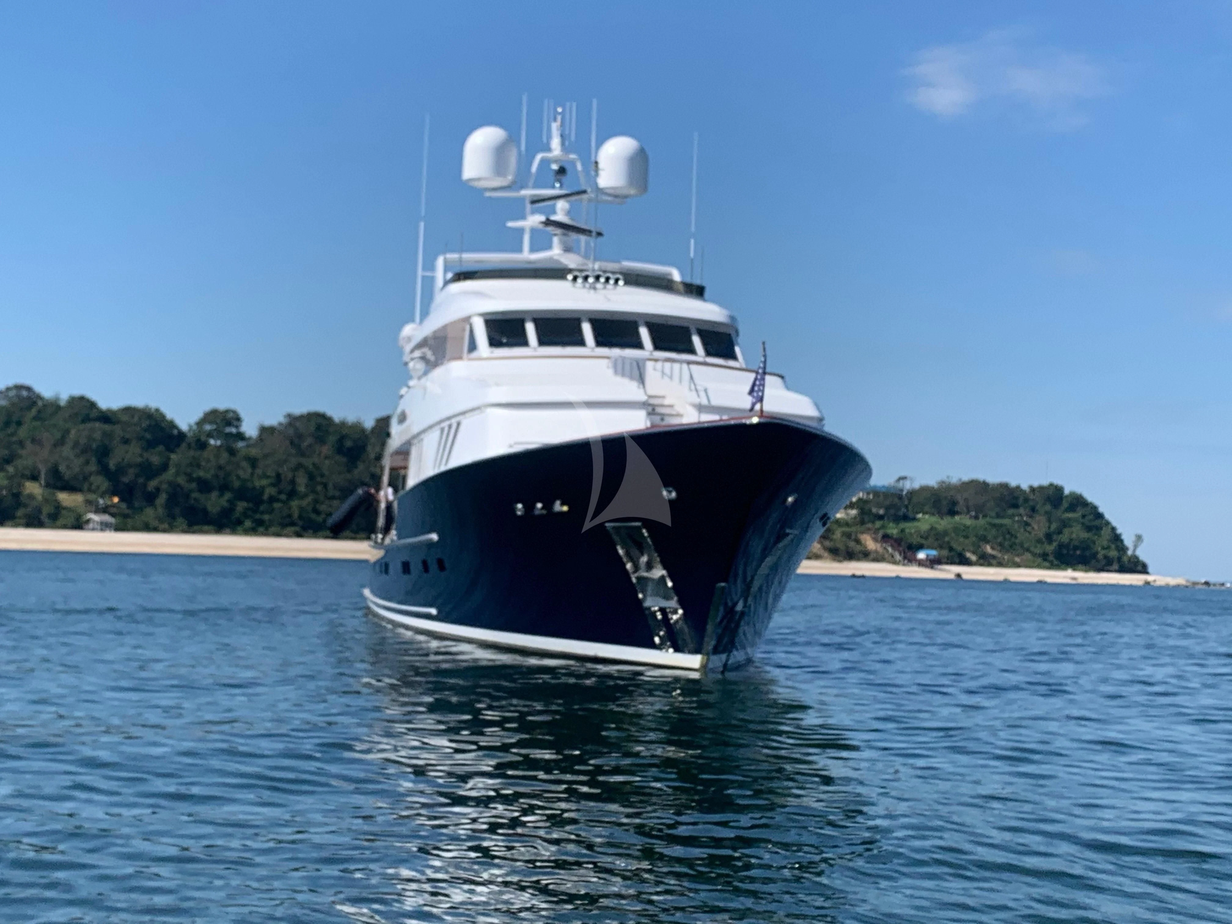 a boat on the water aboard LEGACY Yacht for Sale