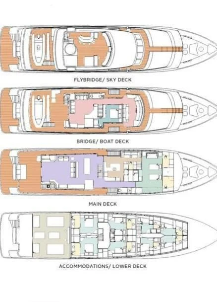 diagram aboard LEGACY Yacht for Sale