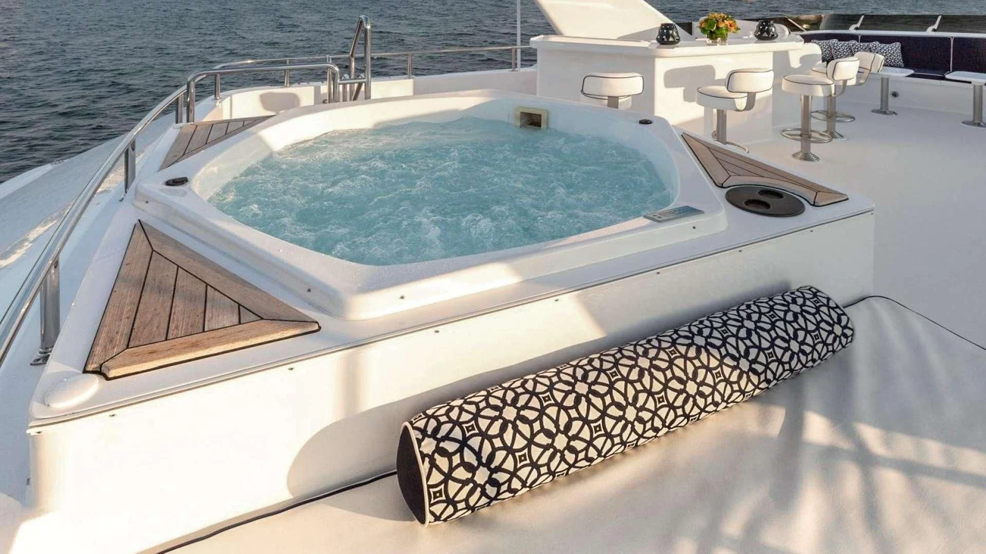 a boat on the water aboard LEGACY Yacht for Sale