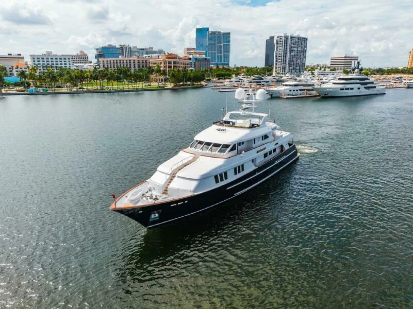 a boat in the water aboard LEGACY Yacht for Sale