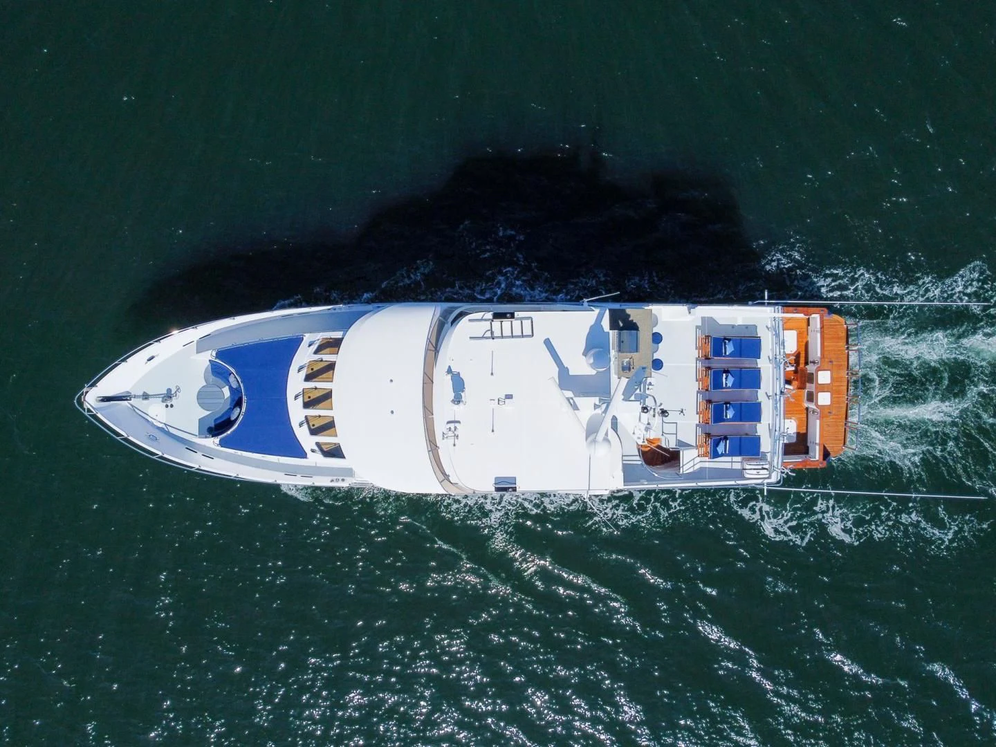 a container with a ship on it aboard LONE WOLF Yacht for Sale