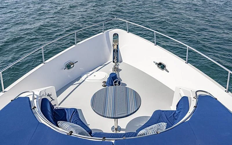 a boat in the water aboard LONE WOLF Yacht for Sale