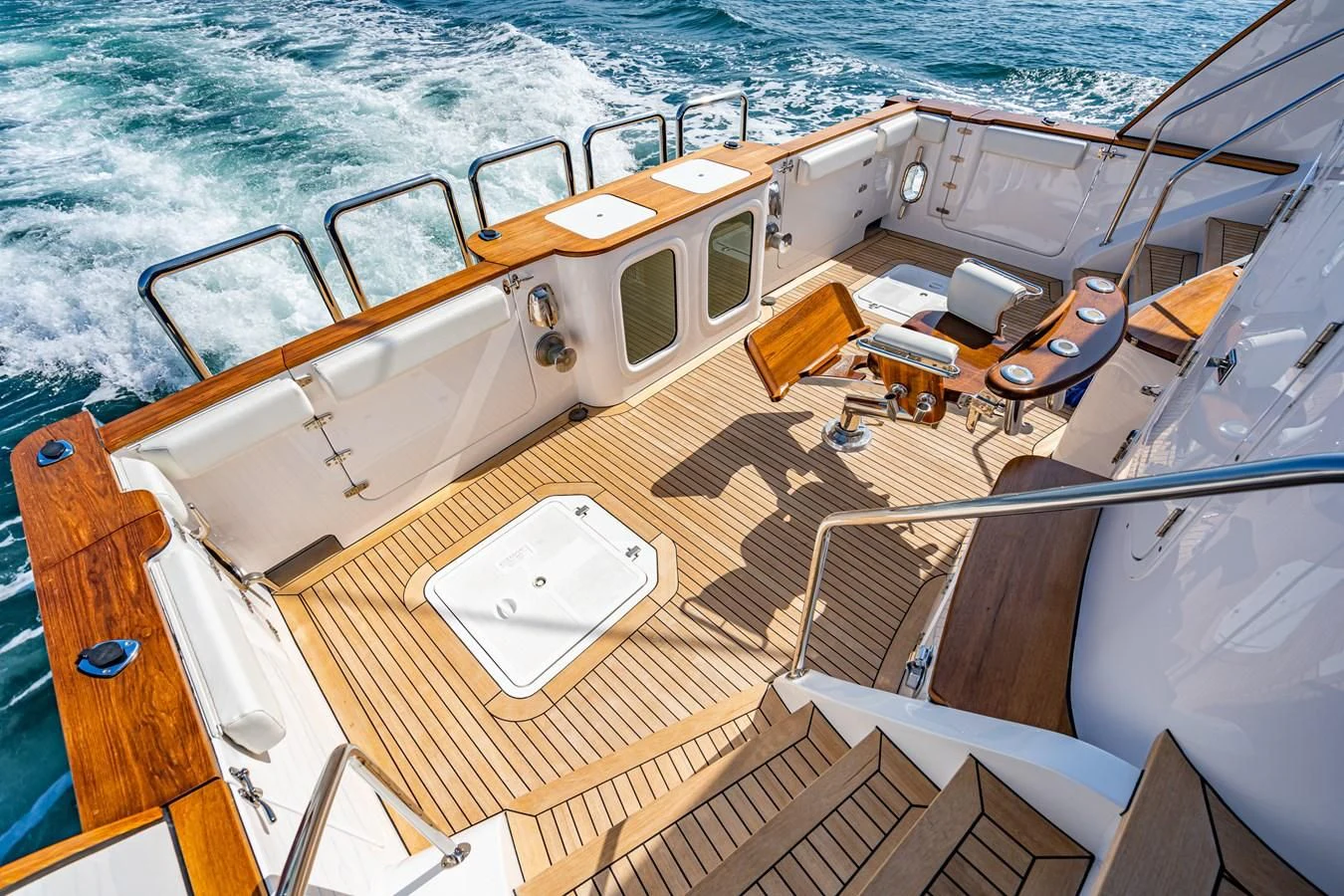 a boat on the water aboard LONE WOLF Yacht for Sale