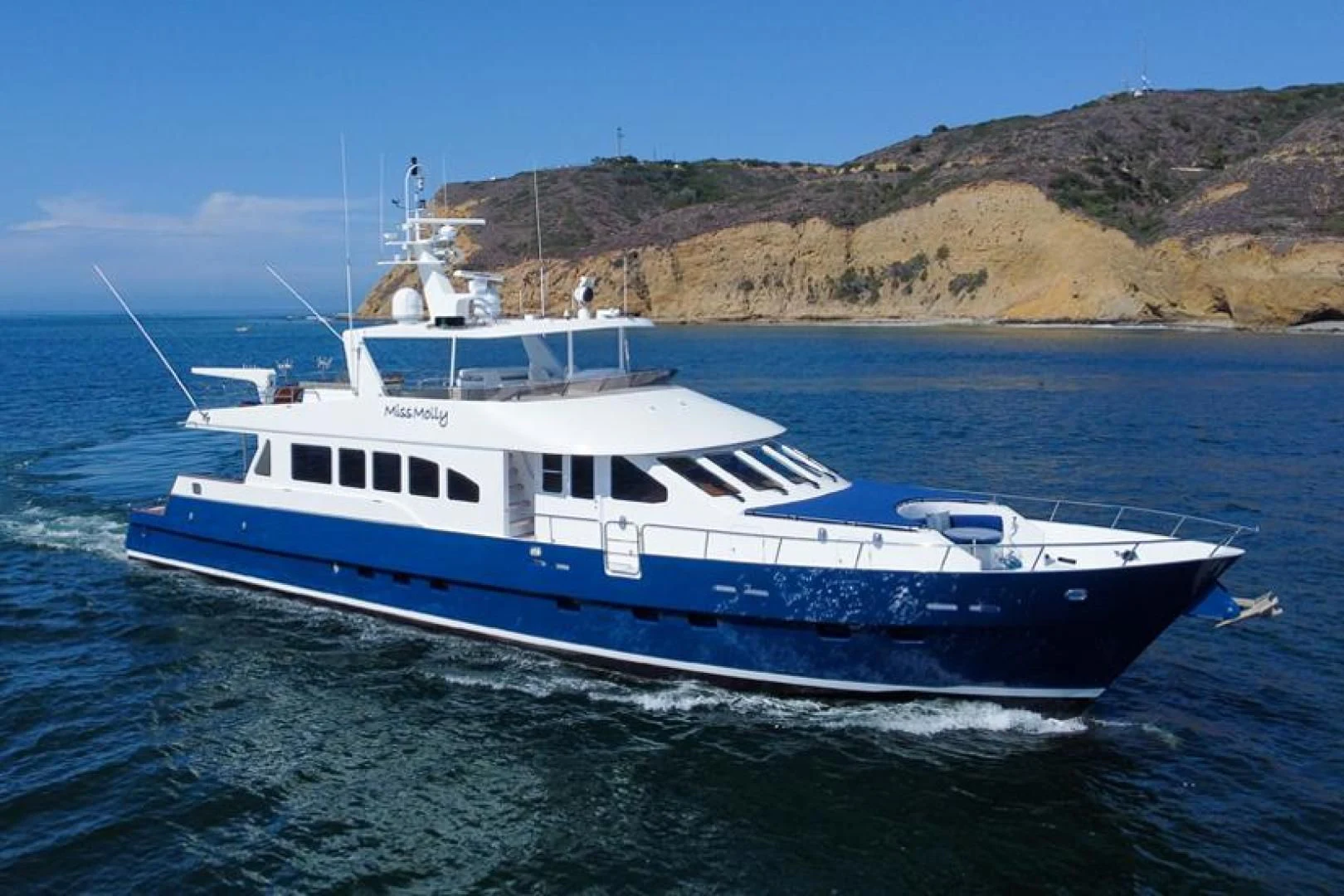 a boat in the water aboard LONE WOLF Yacht for Sale