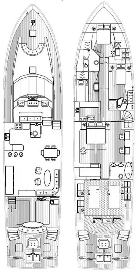 diagram, engineering drawing aboard LONE WOLF Yacht for Sale