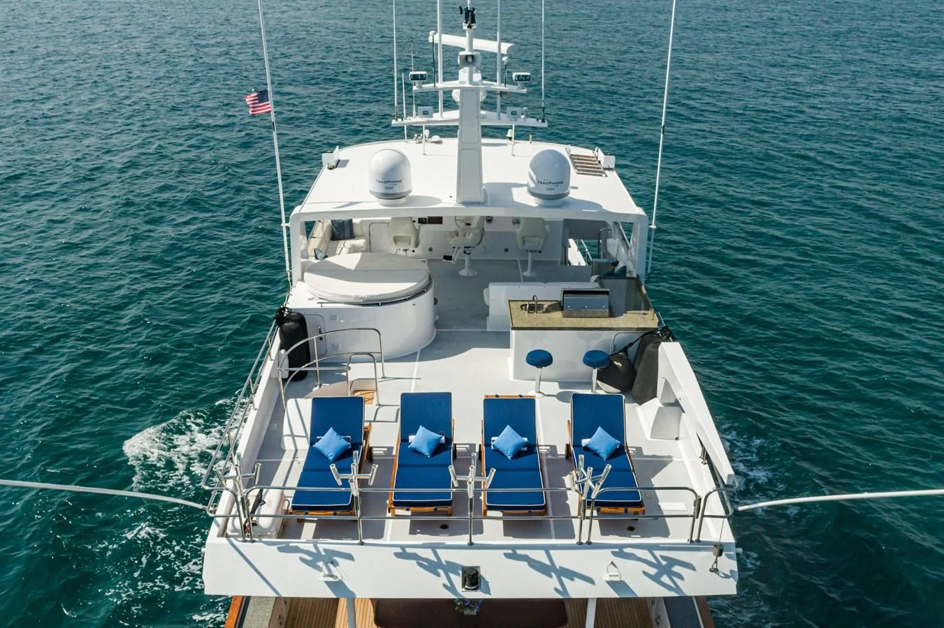 a boat on the water aboard LONE WOLF Yacht for Sale