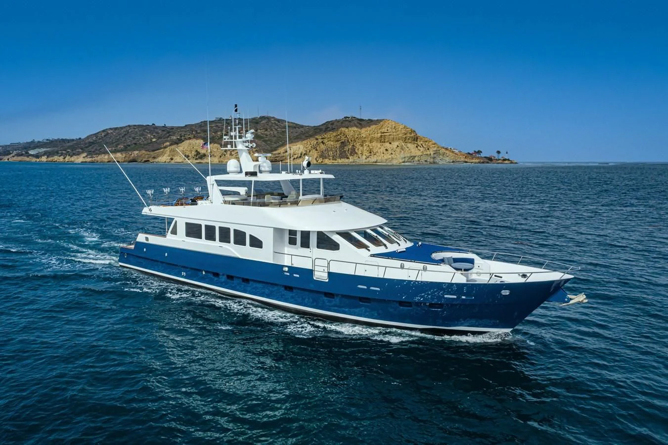 a boat on the water aboard LONE WOLF Yacht for Sale