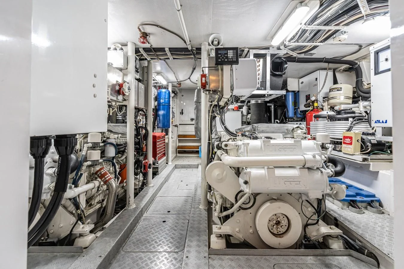 a room with machinery aboard LONE WOLF Yacht for Sale