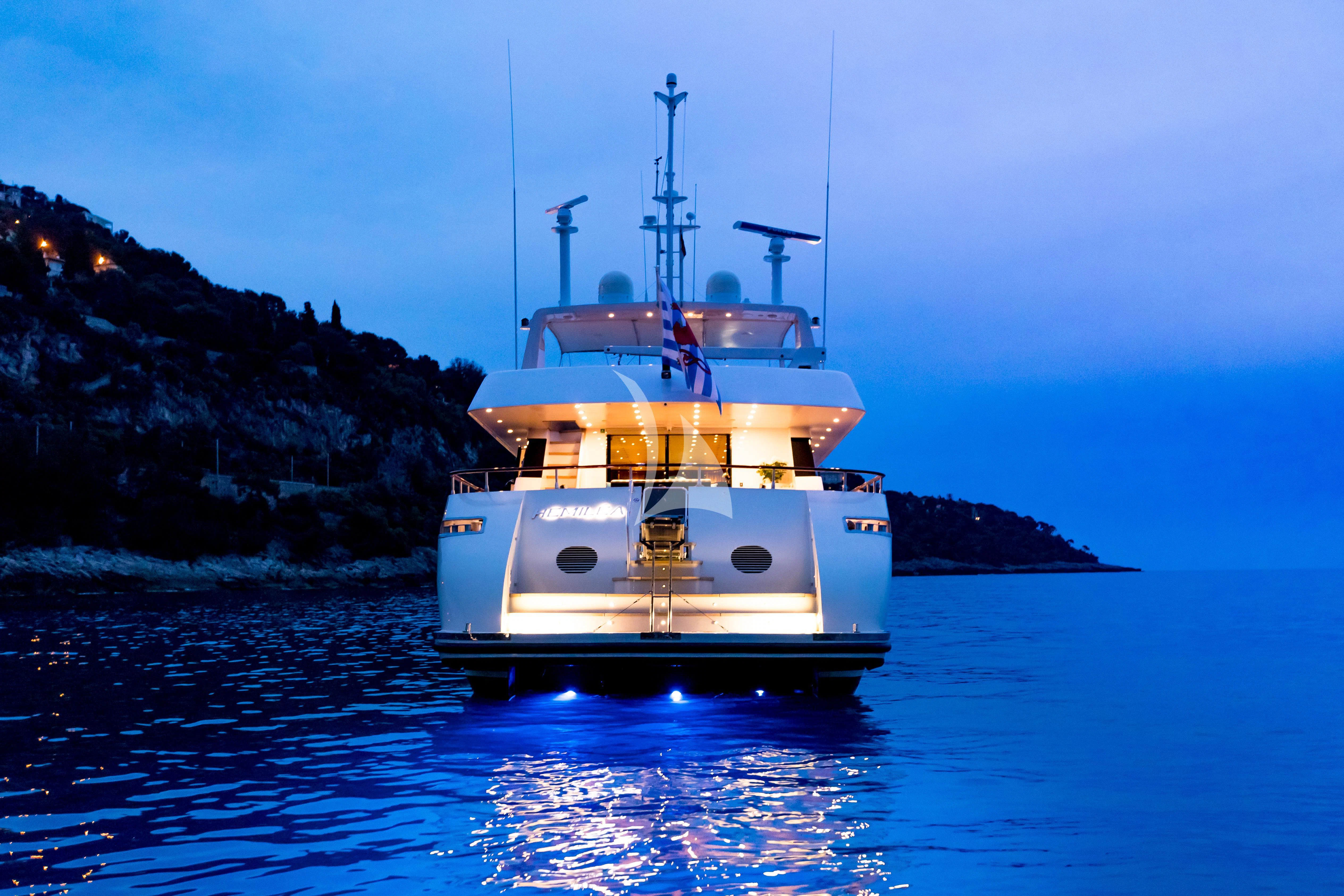 a boat in the water aboard HEMILEA Yacht for Charter
